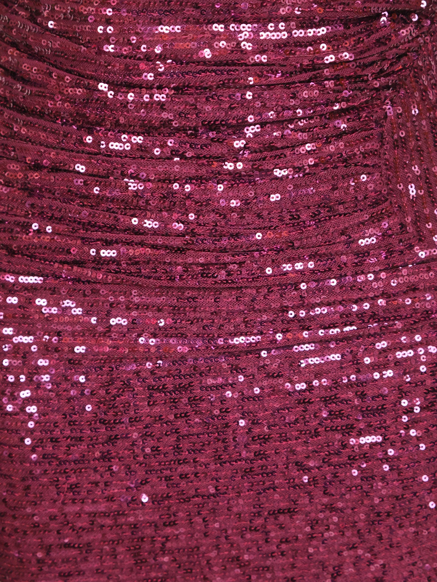 Wine Sequins One-Shoulder Maxi Party Dress by Shreekama-4