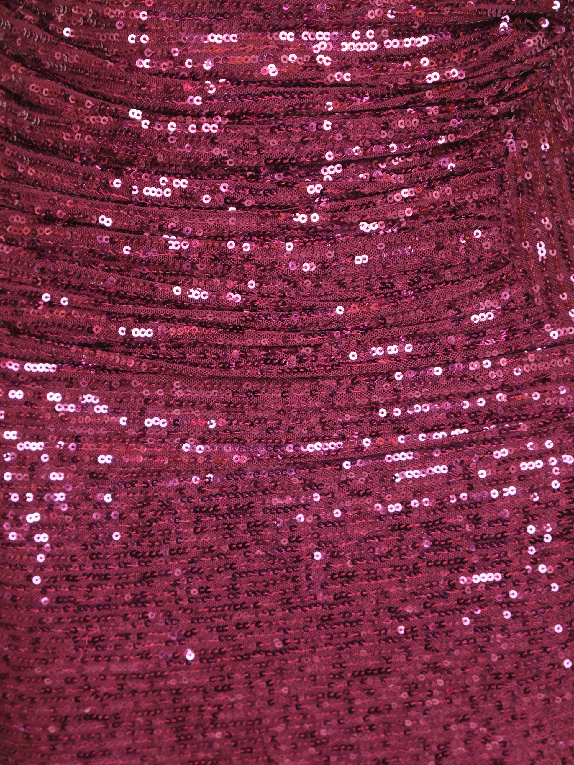 Wine Sequins One-Shoulder Maxi Party Dress by Shreekama-4